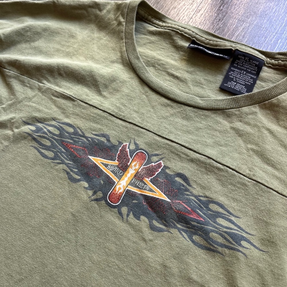 Vintage Y2K No Boundaries Snow Pilots Snowboarding Skate Shirt Size XL